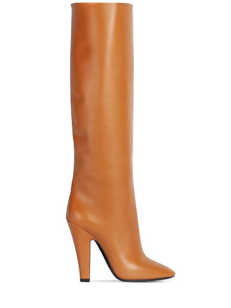 ysl brown boots|yves saint laurent libre boots.